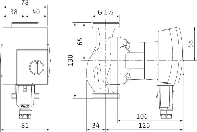 Циркуляционный насос Wilo Yonos PICO 25/1-4-130