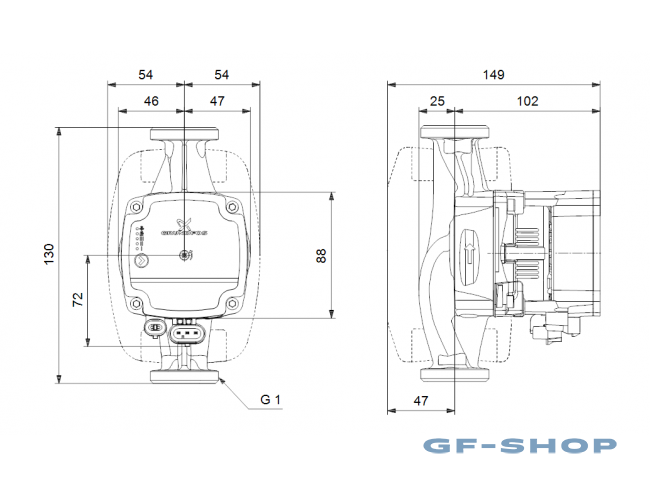 Циркуляционный насос Grundfos ALPHA1 L 15-60 130 (99160574)