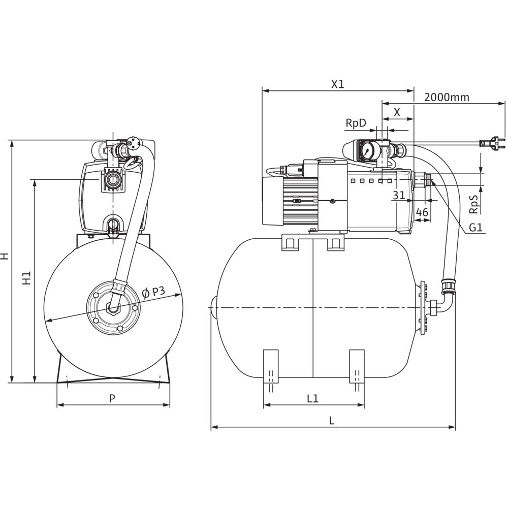 Станция водоснабжения Wilo HiMulti 3H 50-23