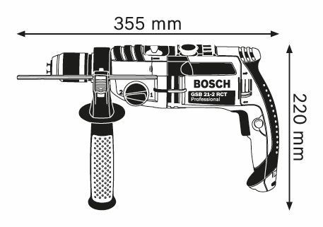 Дрель ударная Bosch GSB 21-2 RCT Professional