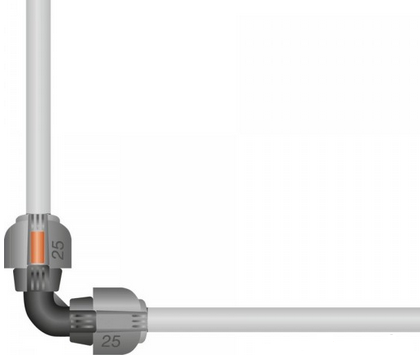 Соединитель Gardena L-образный 25 мм