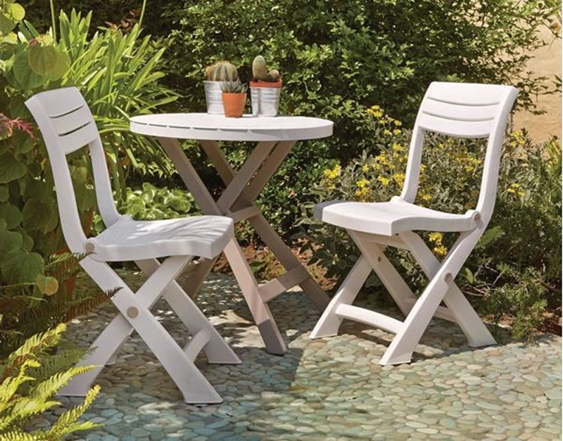 Стул пластиковый складной Keter Tacoma (Такома), белый