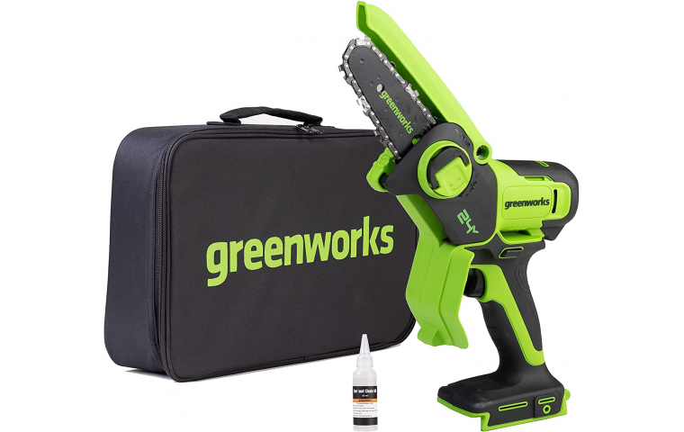 Мини-пила цепная аккумуляторная Greenworks G24MCS10 24В