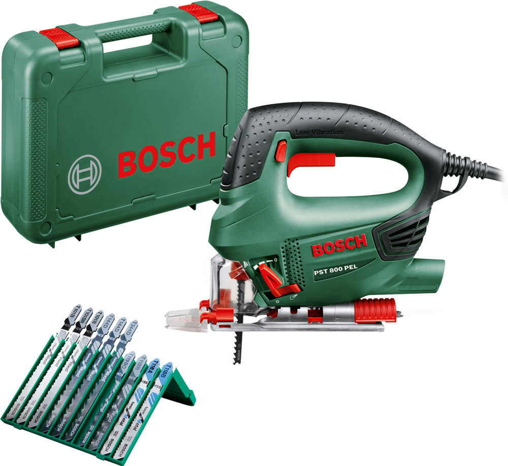 Лобзик Bosch PST 800 PEL+10 пилочек 0.603.3A0.101A