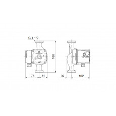 Циркуляционный насос Grundfos UPS 25-70 180 (96621354)