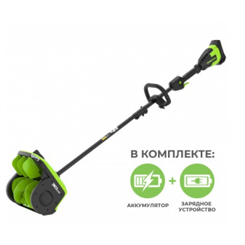 Снегоуборщик-снеголопата с регулируемым направлением Greenworks GD40SS2K4 40В