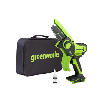 Мини-пила цепная аккумуляторная Greenworks G24MCS10 24В